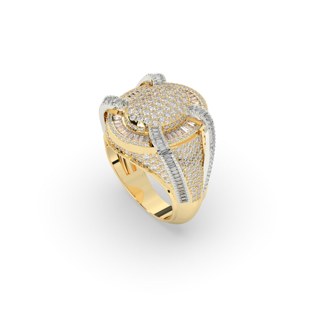 Regal Oval Diamond Statement Ring