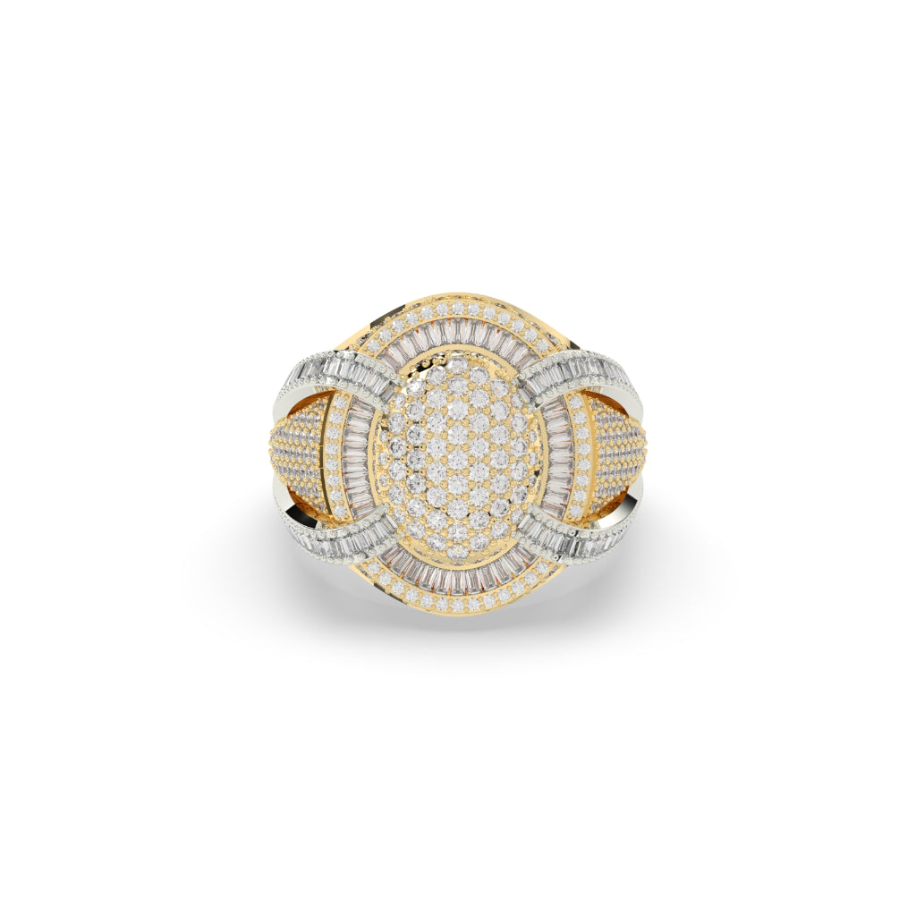 Regal Oval Diamond Statement Ring