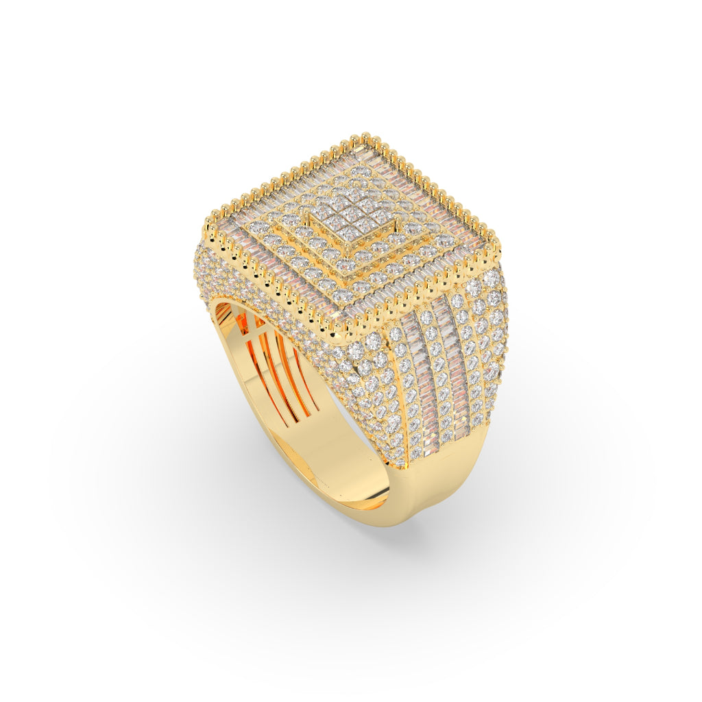Luxury Pyramid Diamond Power Ring