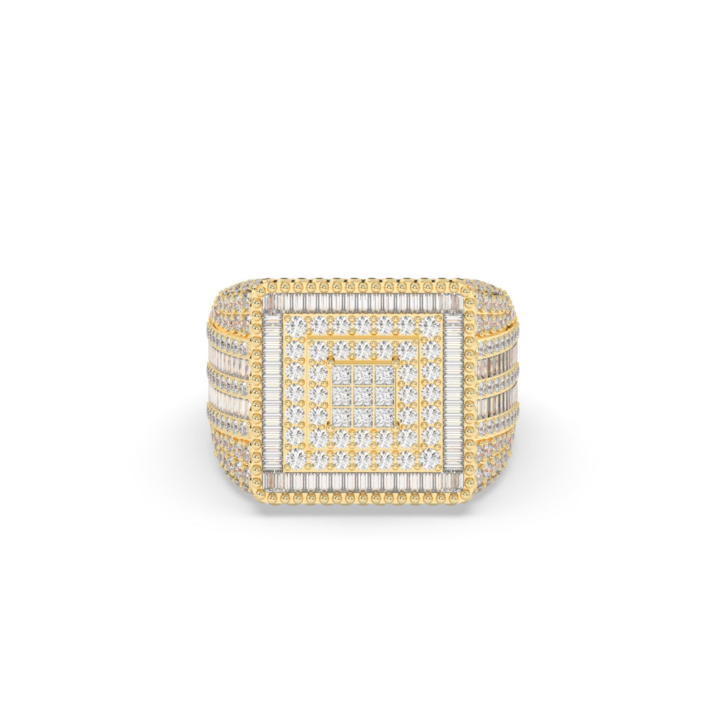 Luxury Pyramid Diamond Power Ring