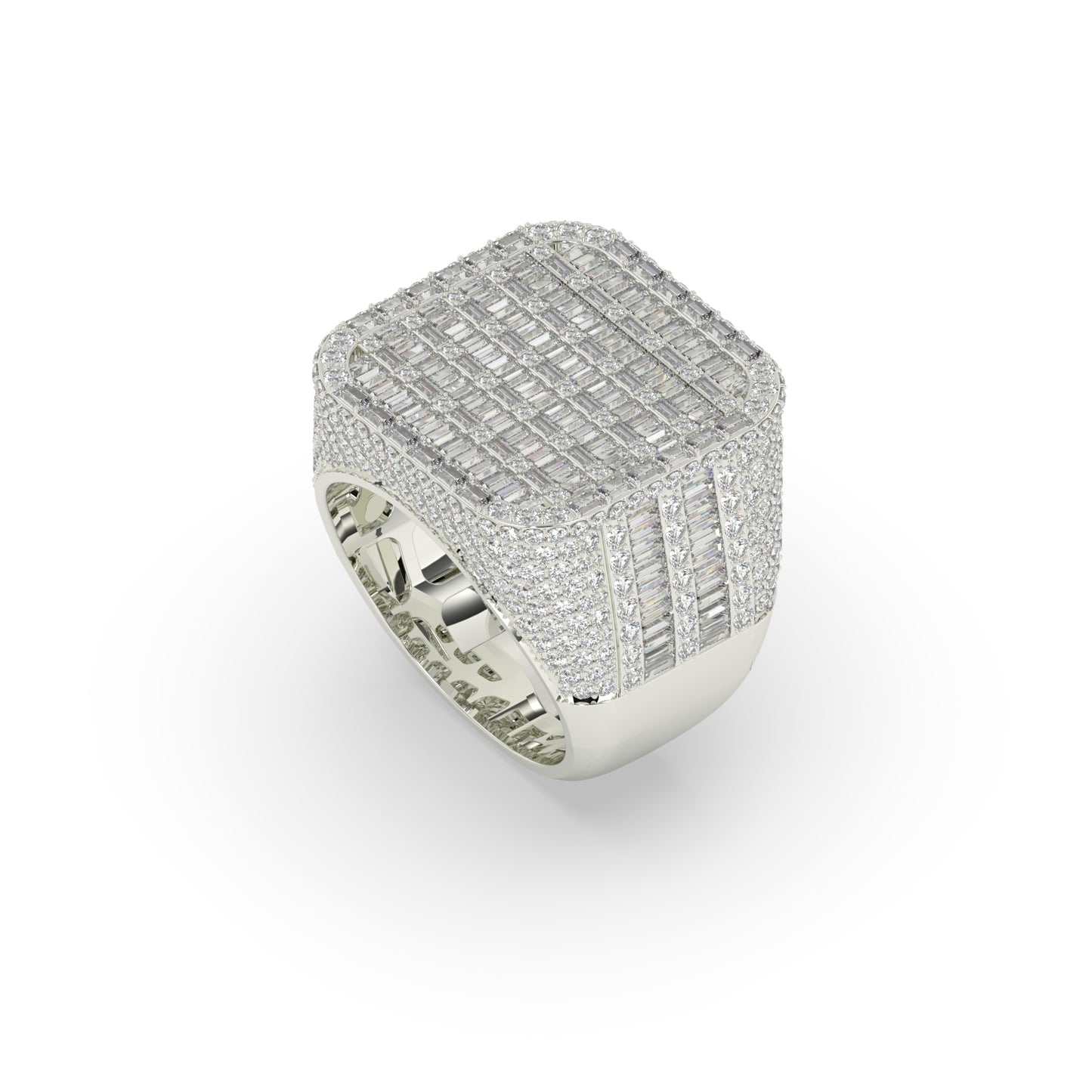 Empire Grid Baguette Diamond Ring