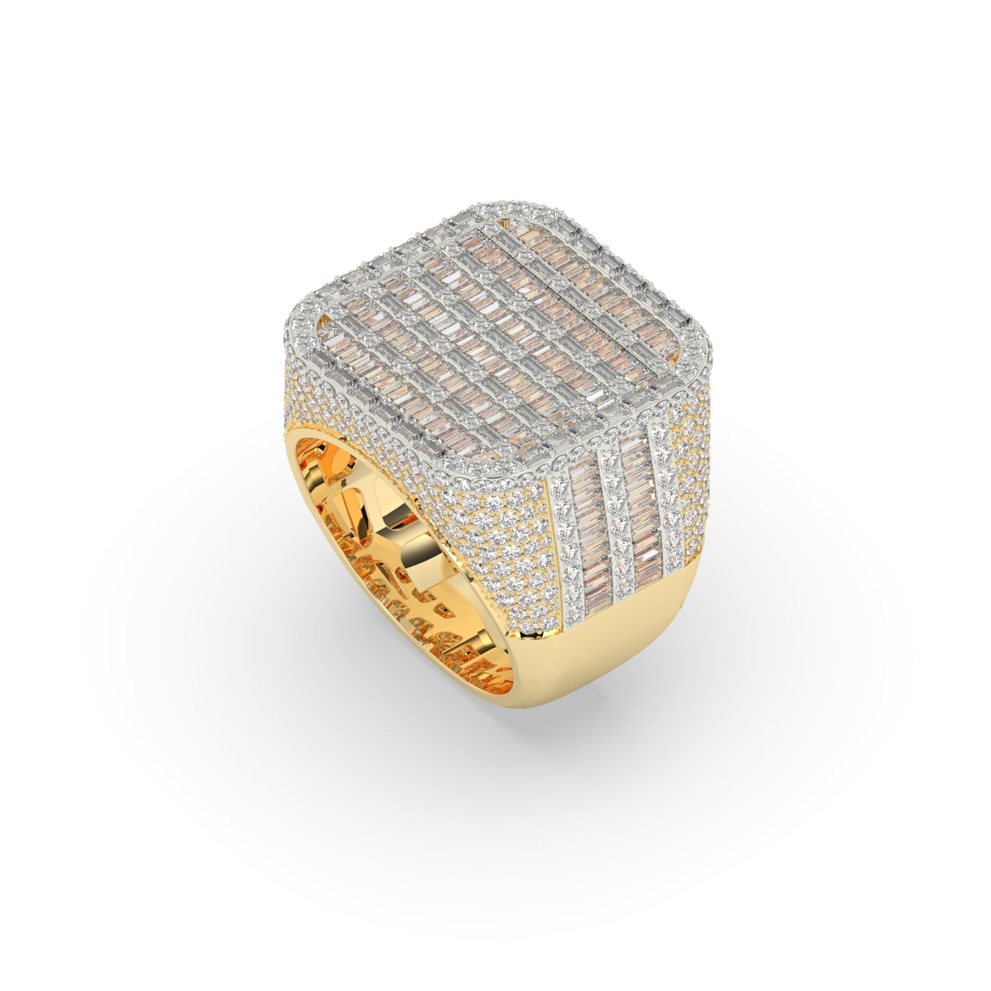 Empire Grid Baguette Diamond Ring