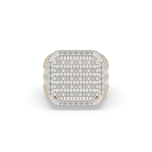 Empire Grid Baguette Diamond Ring