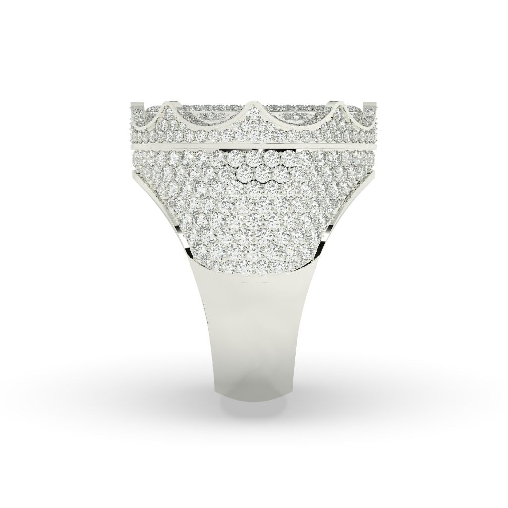 Crown Top Round Diamond Ring