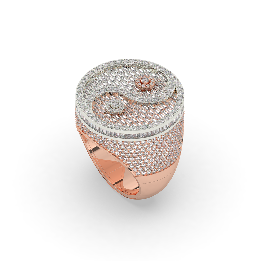 Diamond Yin Yang Power Ring