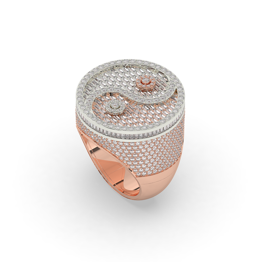 Diamond Yin Yang Power Ring
