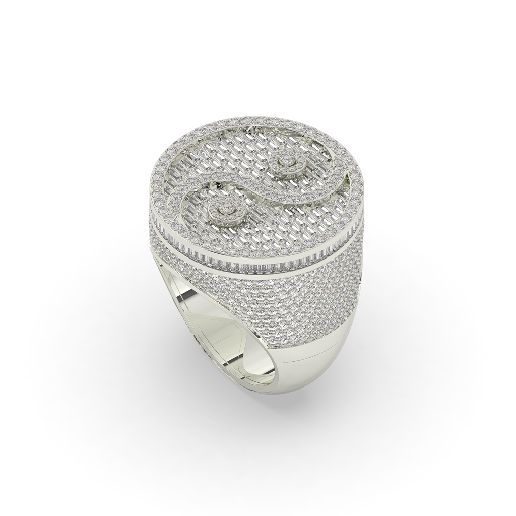 Diamond Yin Yang Power Ring