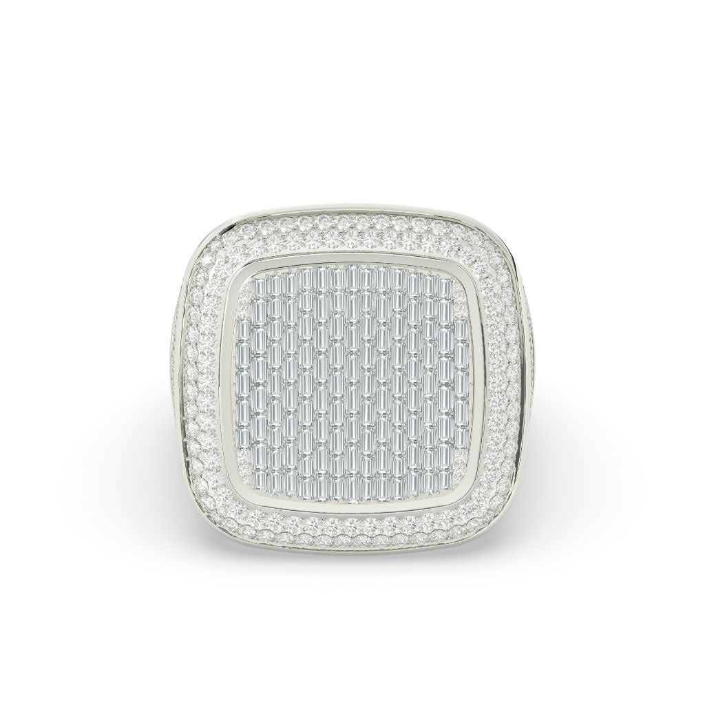 Grid Luxe Cushion Diamond Ring