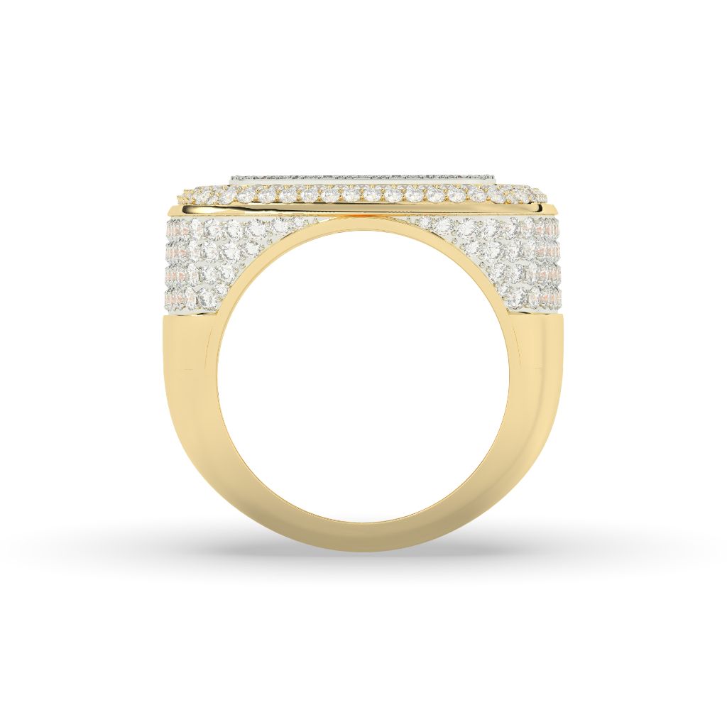 Grid Luxe Cushion Diamond Ring