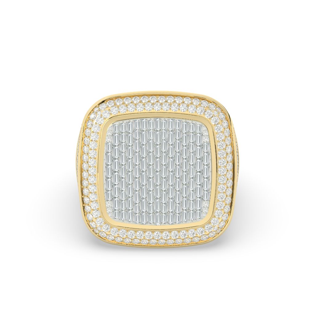Grid Luxe Cushion Diamond Ring