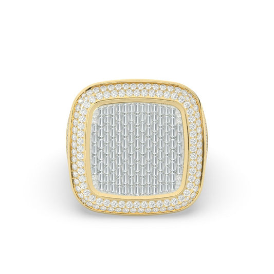 Grid Luxe Cushion Diamond Ring