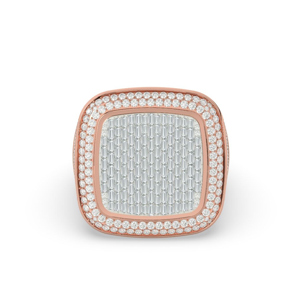 Grid Luxe Cushion Diamond Ring