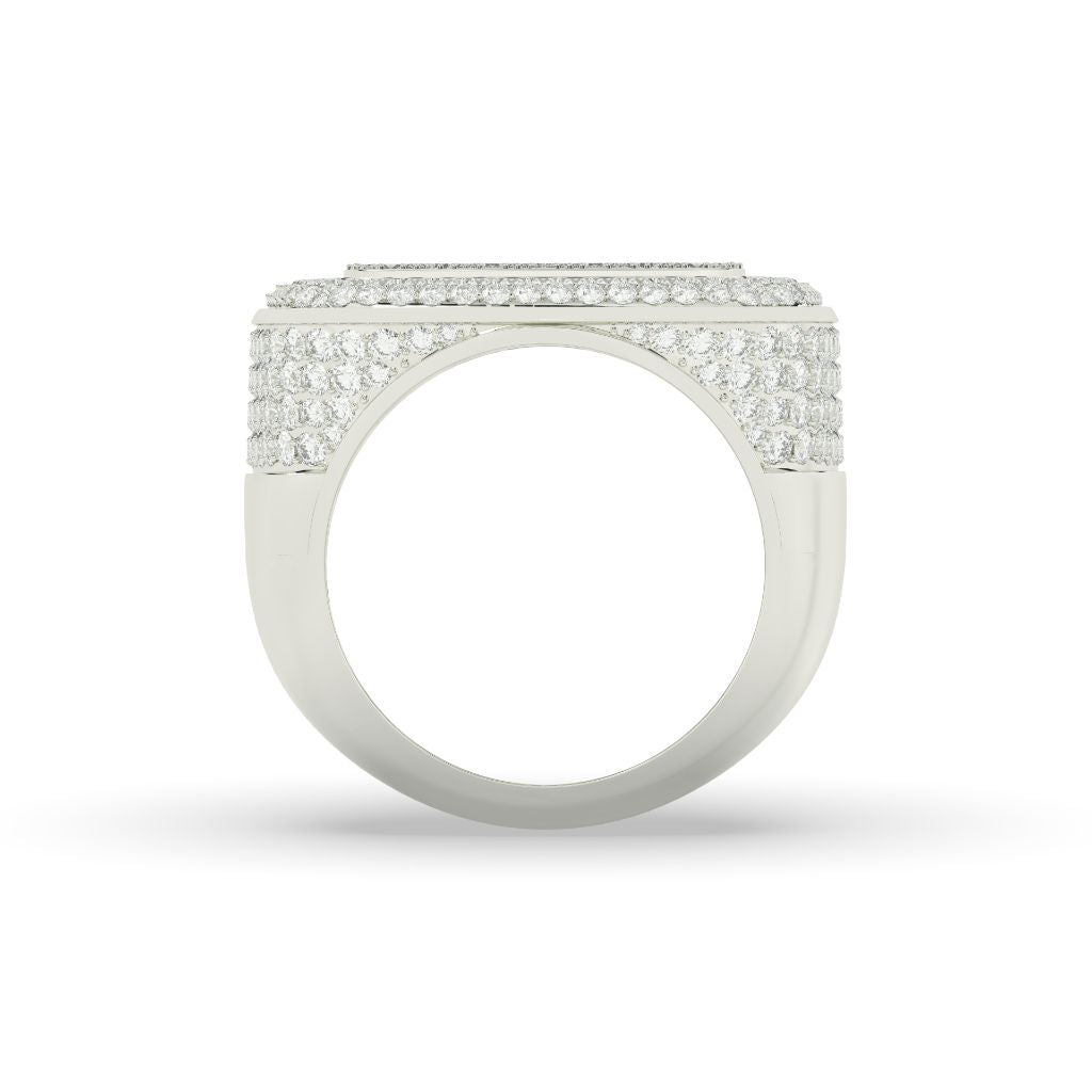 Grid Luxe Cushion Diamond Ring
