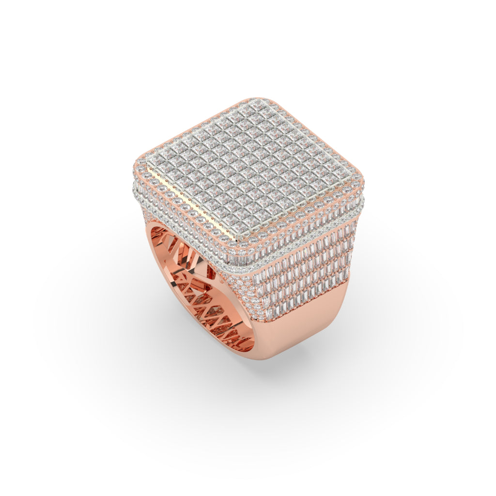 Grid Frost Square Ice Ring