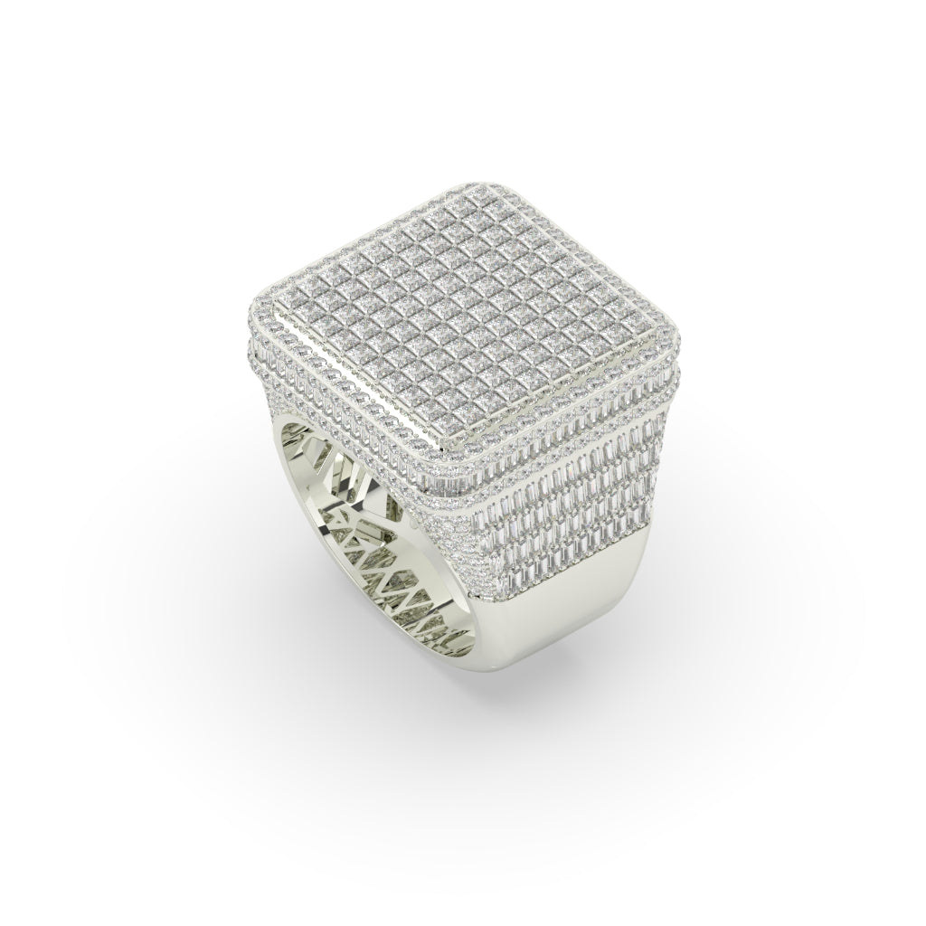 Grid Frost Square Ice Ring