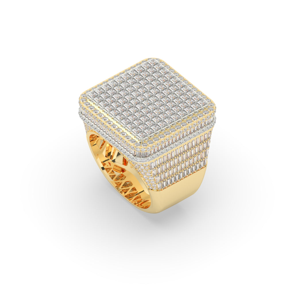 Grid Frost Square Ice Ring