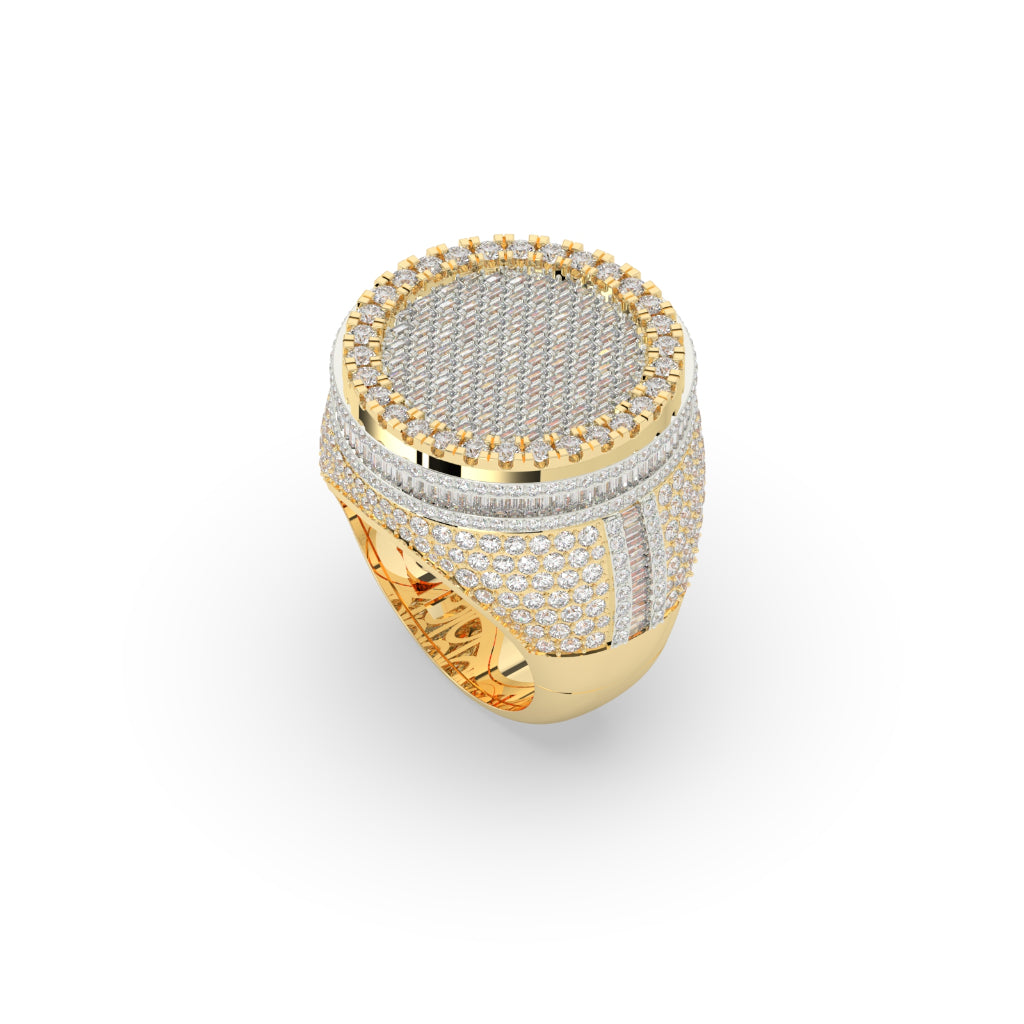 Golden Halo Iced Circle Ring