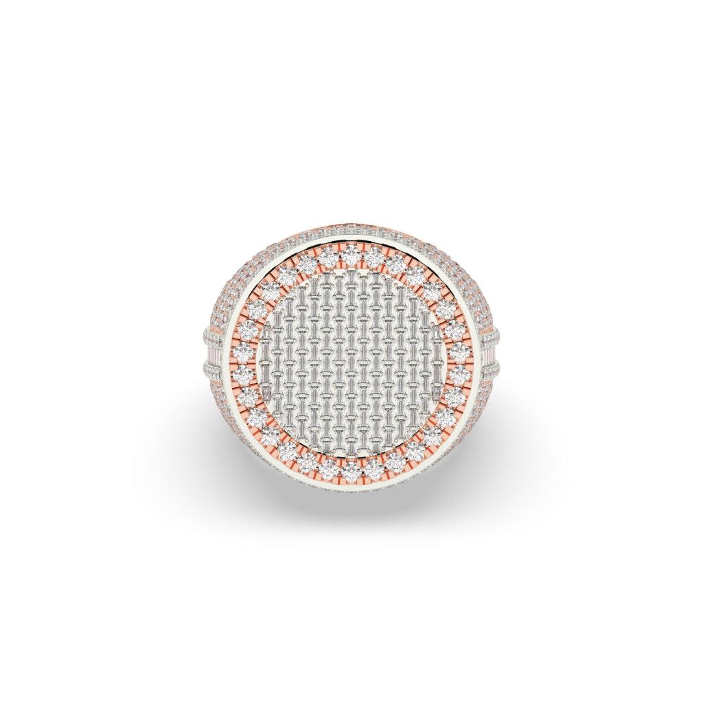 Golden Halo Iced Circle Ring