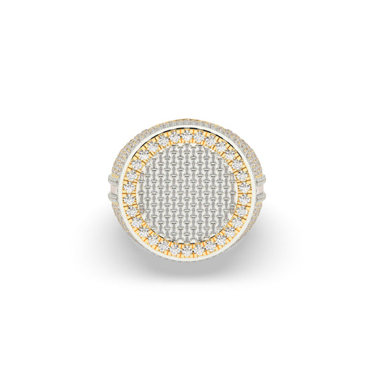 Golden Halo Iced Circle Ring