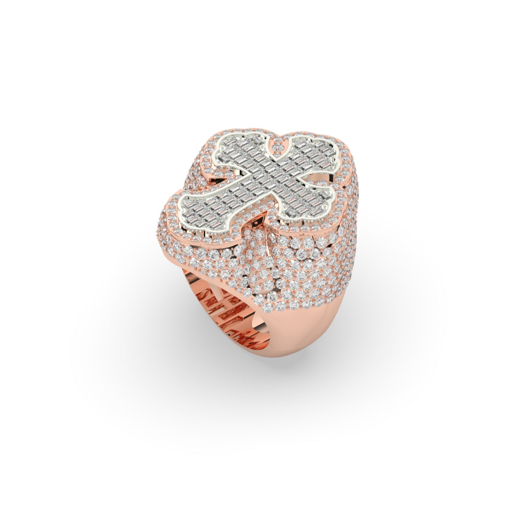 Iced Faith Cross Power Ring