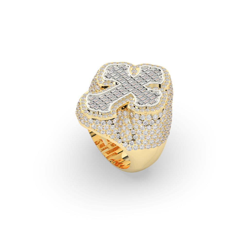 Iced Faith Cross Power Ring