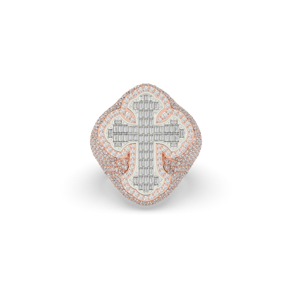 Iced Faith Cross Power Ring