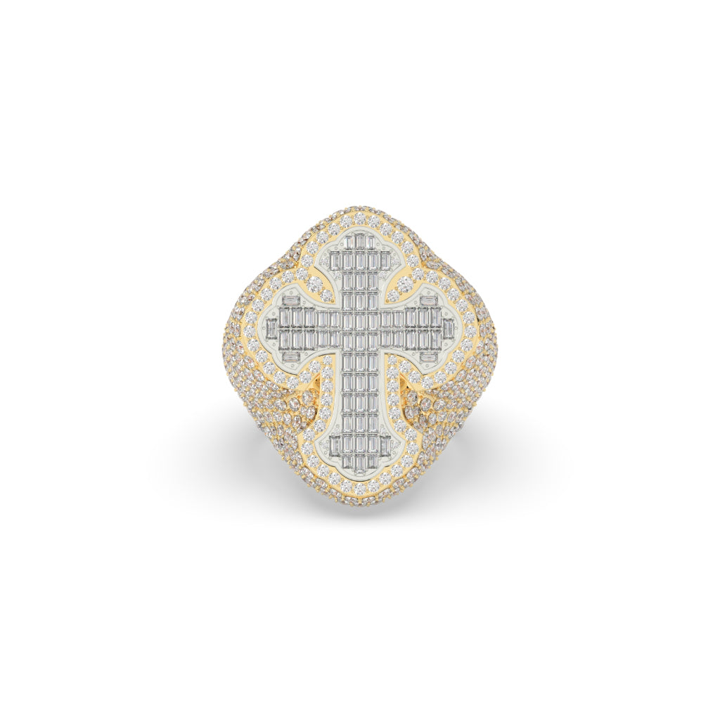 Iced Faith Cross Power Ring