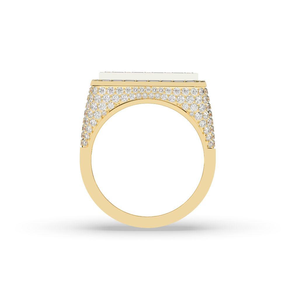 Prestige Grid Baguette Gold Ring