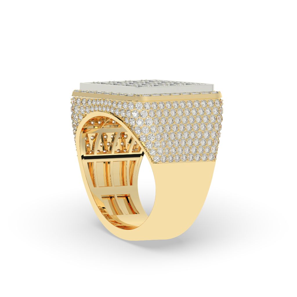 Prestige Grid Baguette Gold Ring