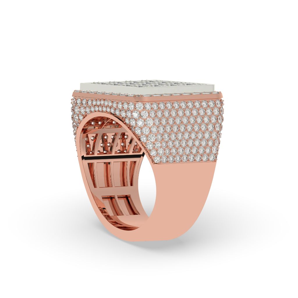 Prestige Grid Baguette Gold Ring