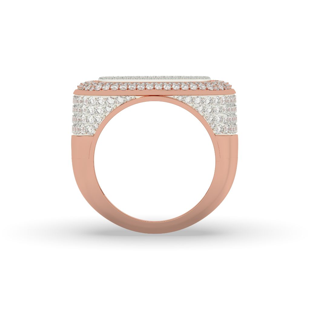 Square Frame Baguette Diamond Ring