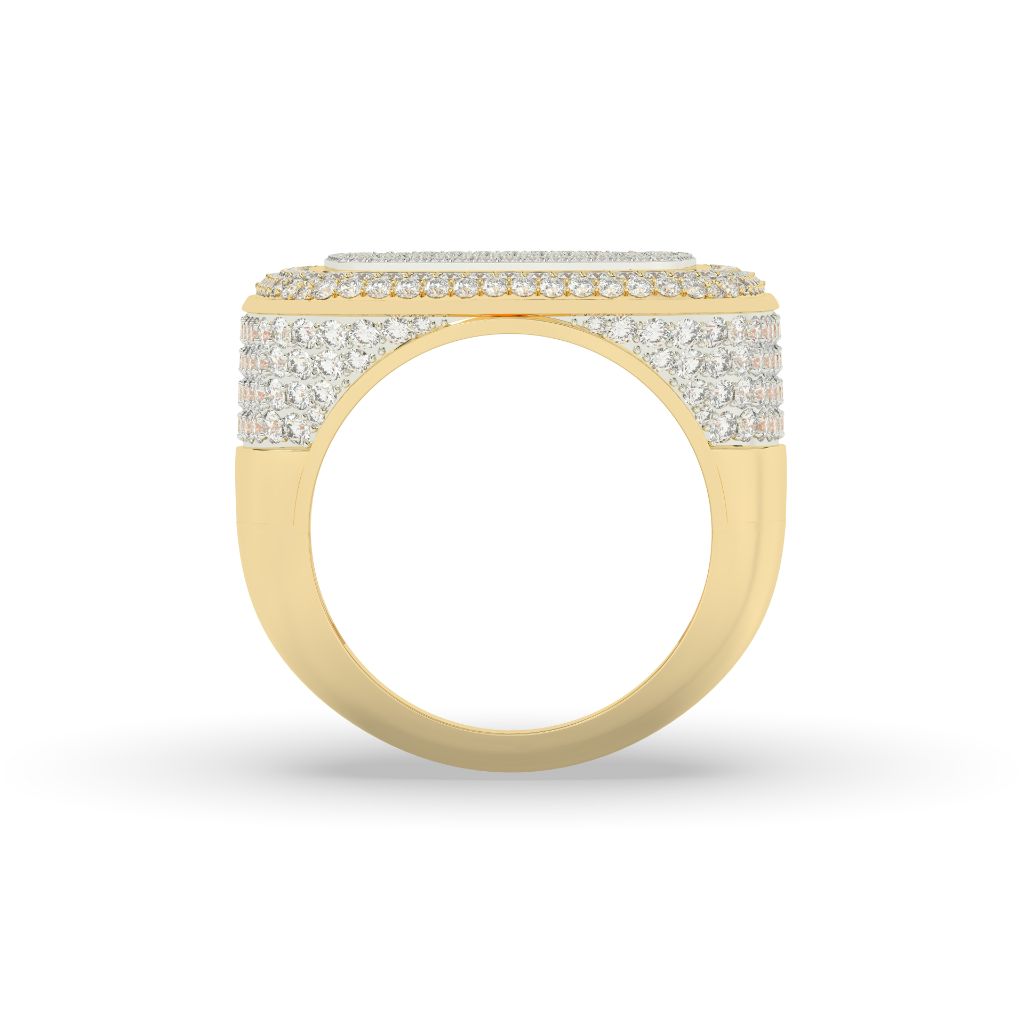Square Frame Baguette Diamond Ring