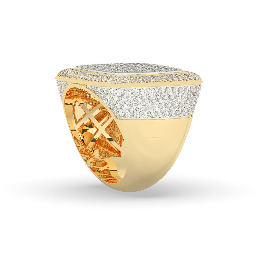 Square Frame Baguette Diamond Ring