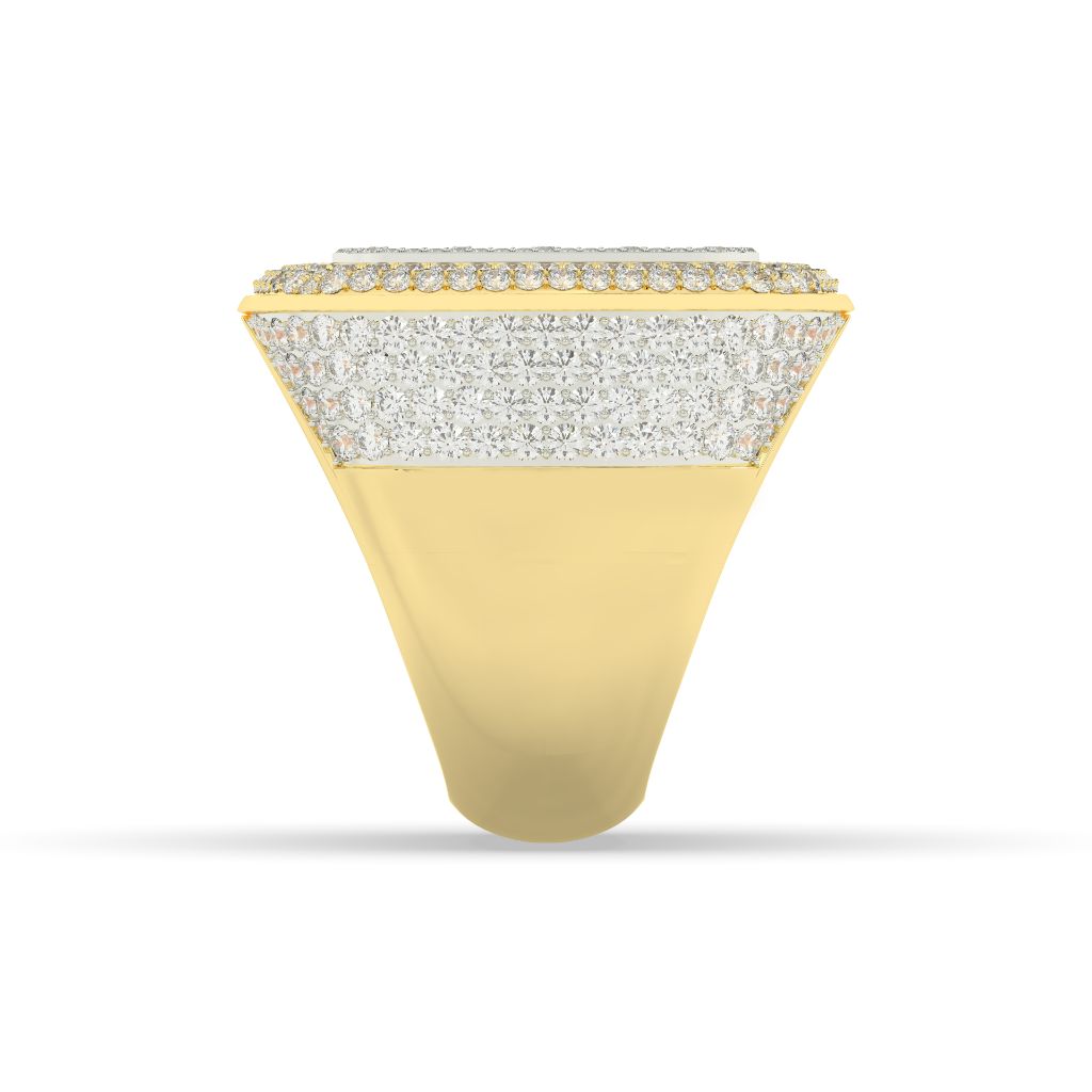 Square Frame Baguette Diamond Ring