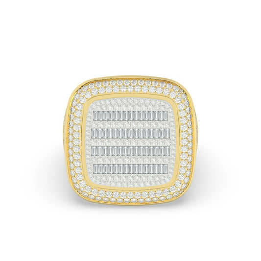 Square Frame Baguette Diamond Ring