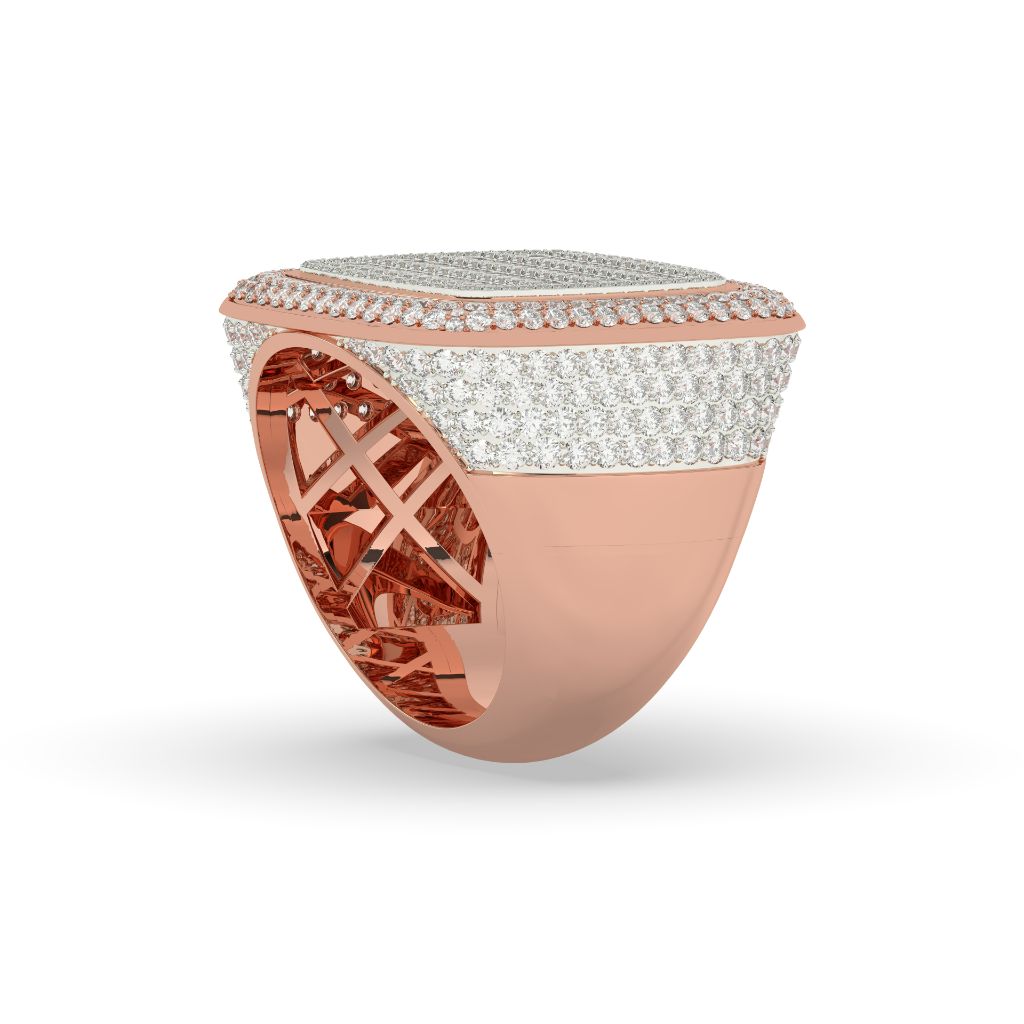 Square Frame Baguette Diamond Ring