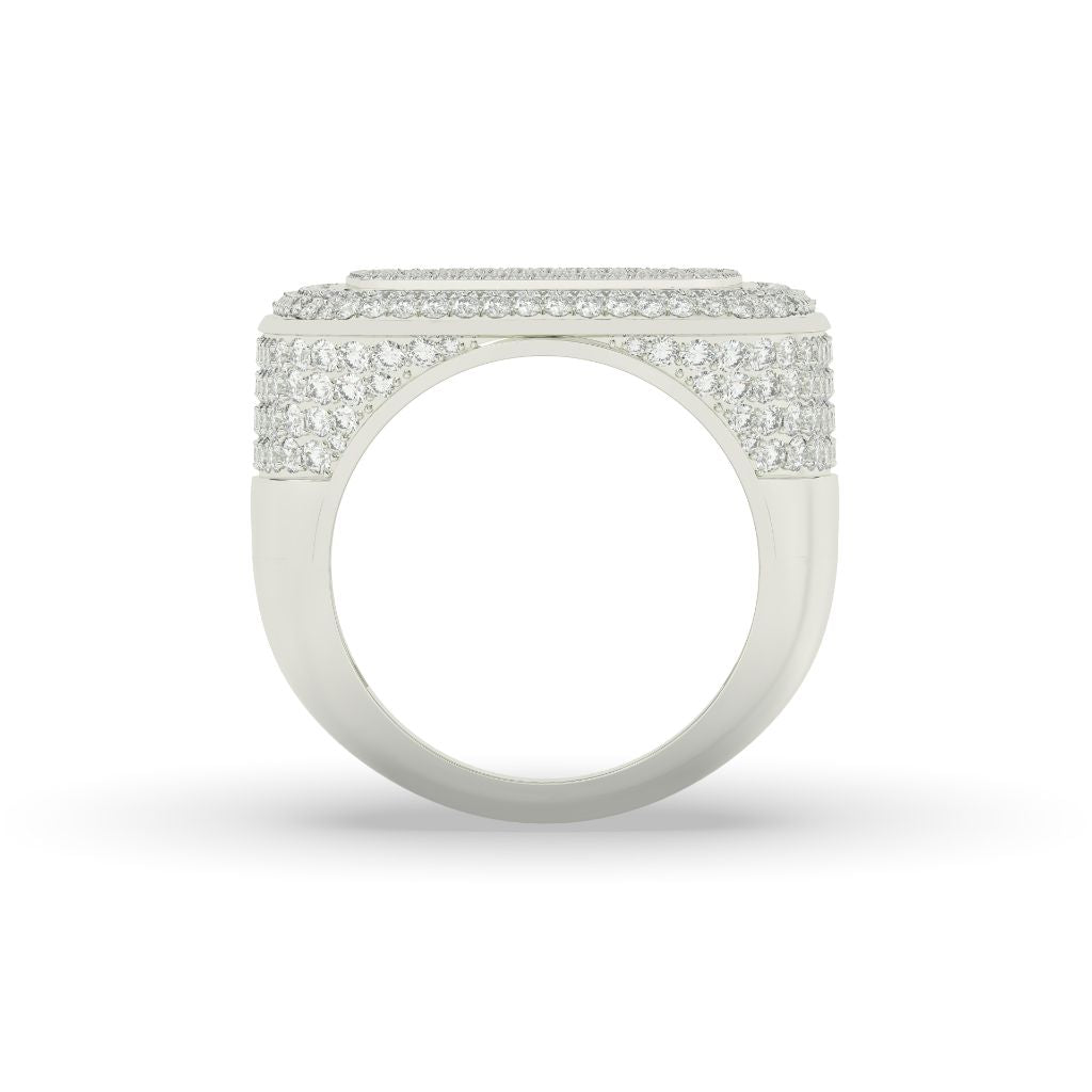 Square Frame Baguette Diamond Ring