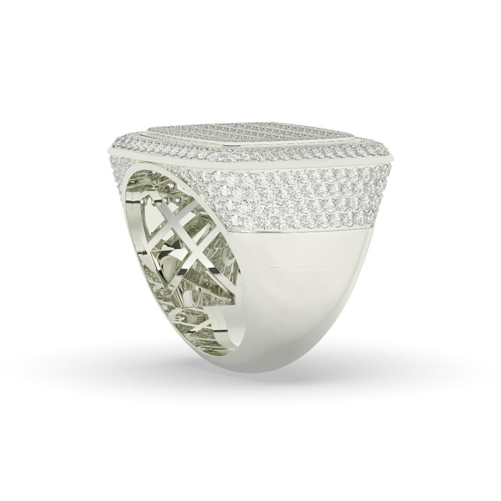 Square Frame Baguette Diamond Ring