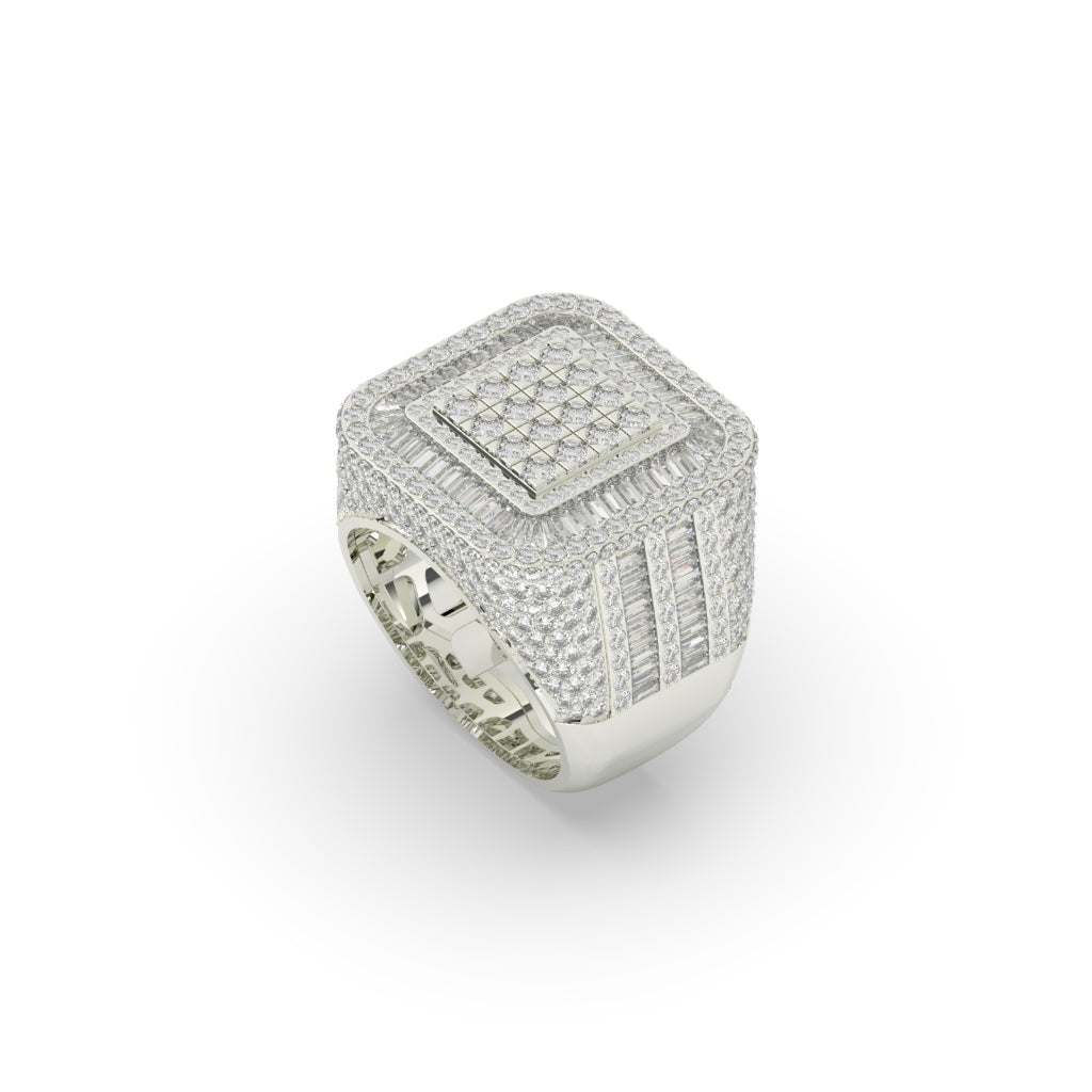 Two-Tone Crown Square Ice Ring