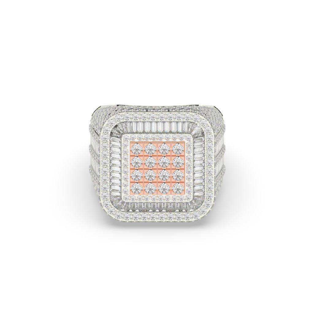 Two-Tone Crown Square Ice Ring