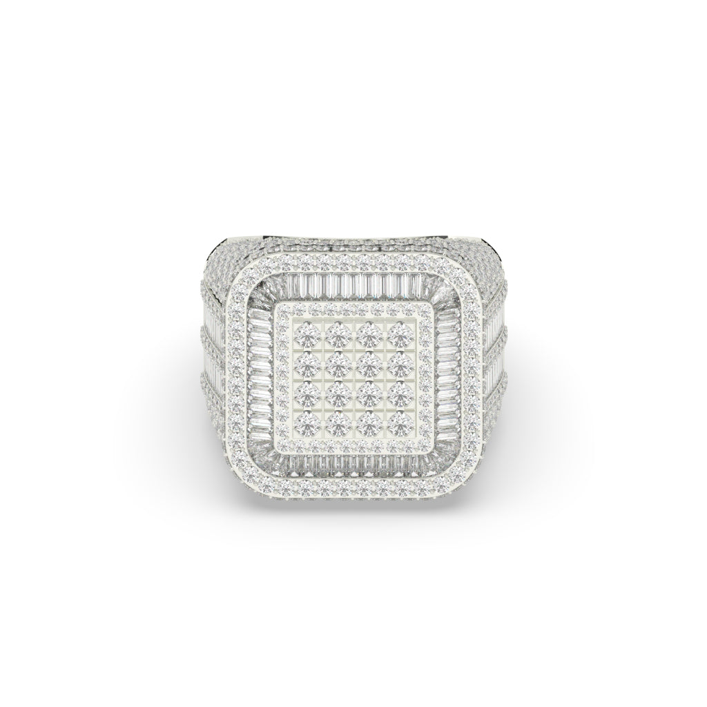 Two-Tone Crown Square Ice Ring