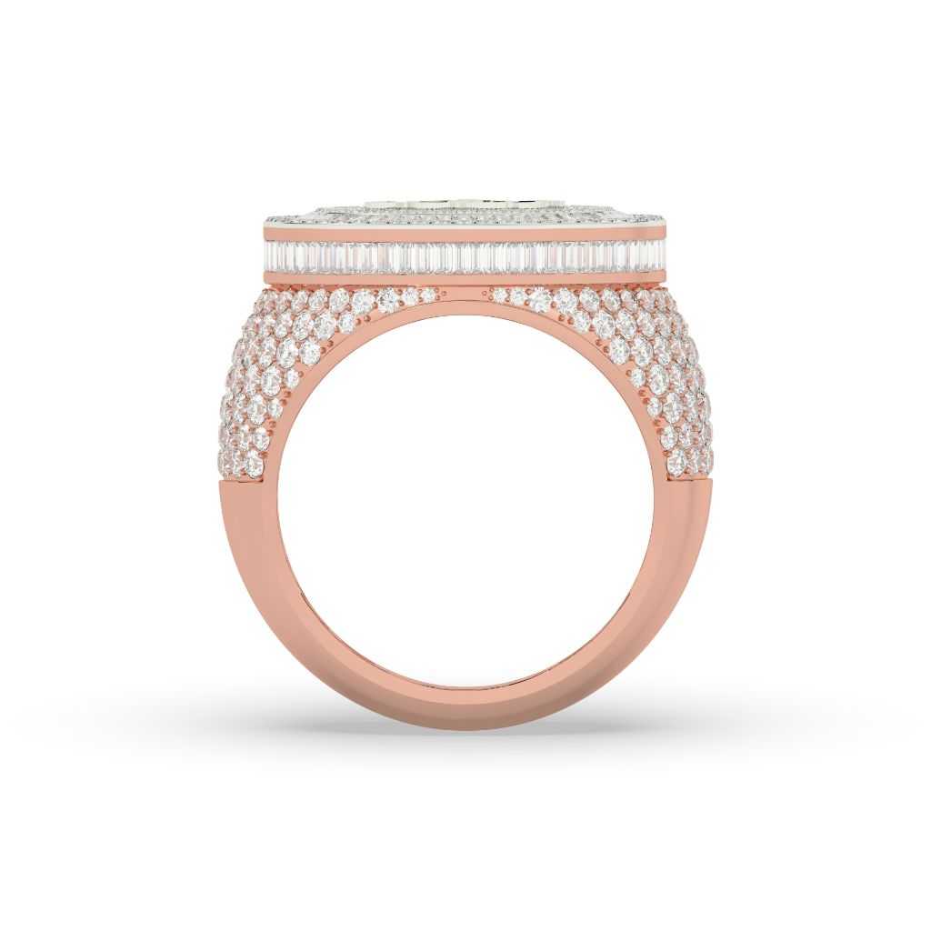 Allah Calligraphy Diamond Iced Ring