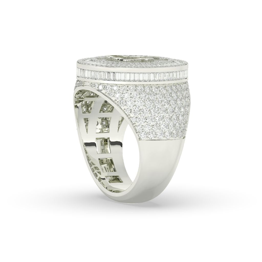 Allah Calligraphy Diamond Iced Ring