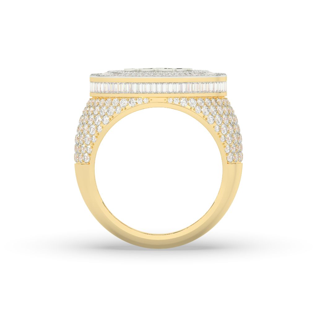 Allah Calligraphy Diamond Iced Ring