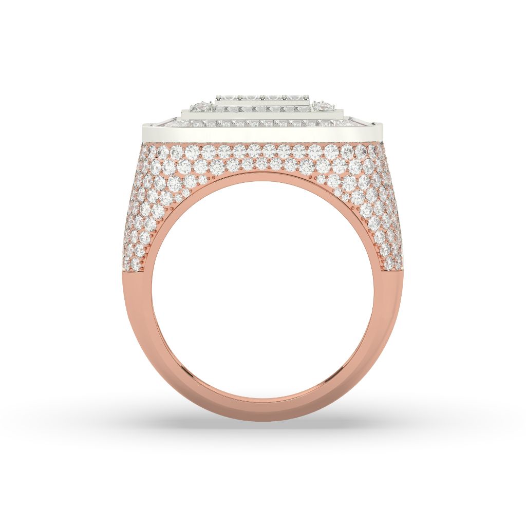 Layered Luxe Square Diamond Ring