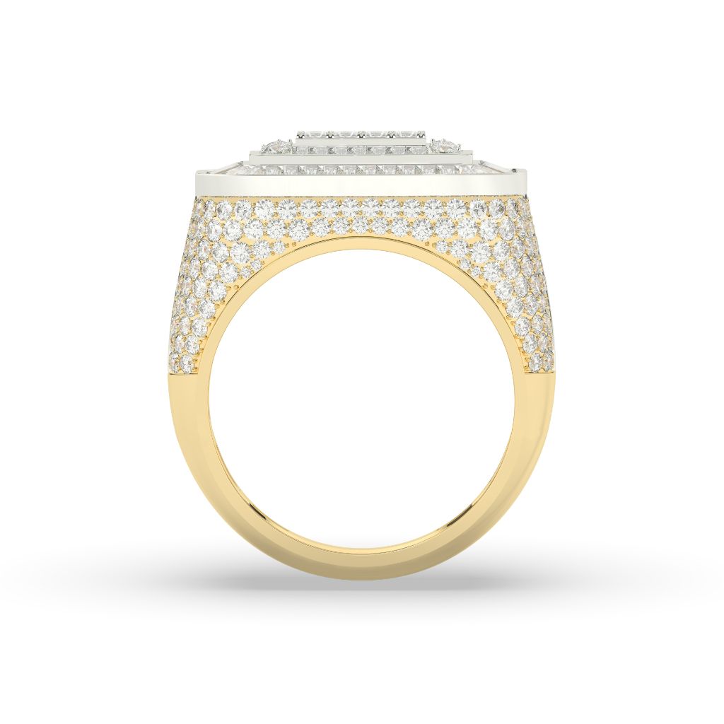 Layered Luxe Square Diamond Ring