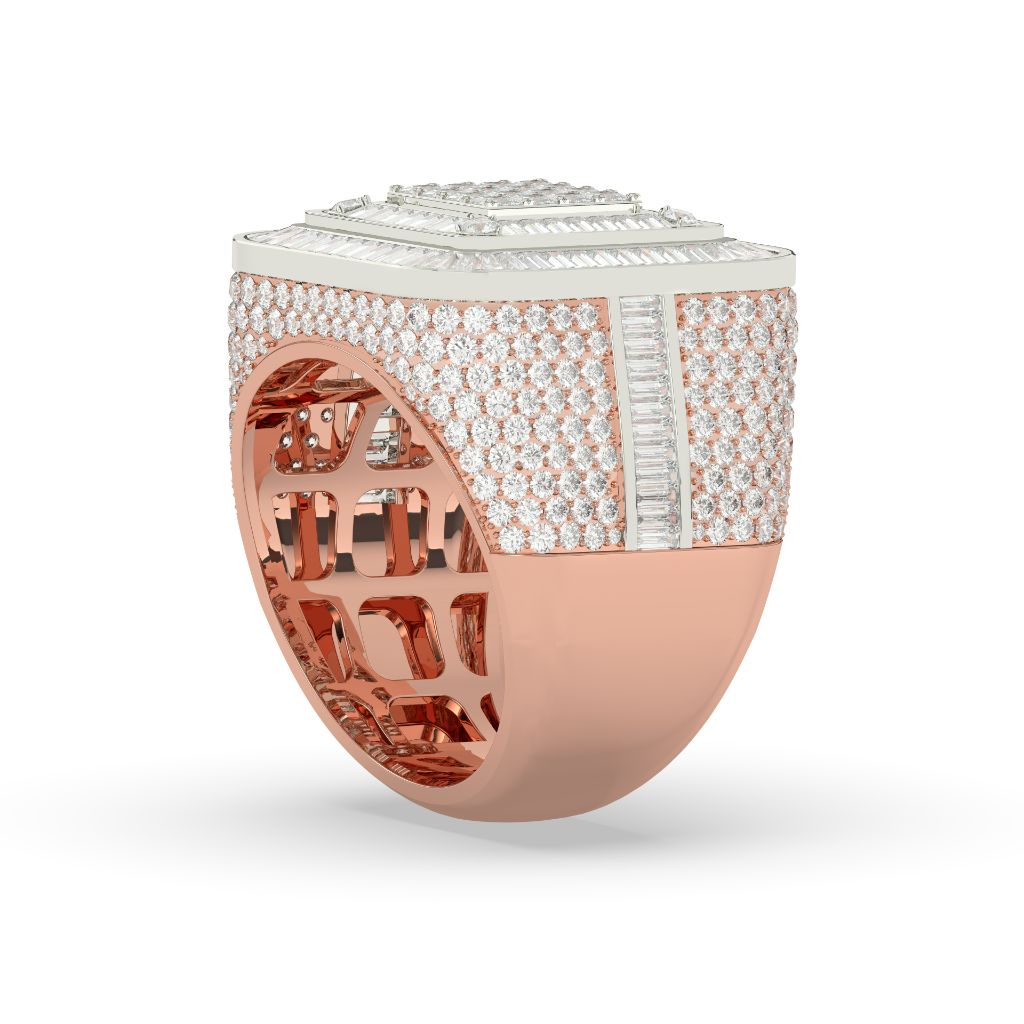 Layered Luxe Square Diamond Ring