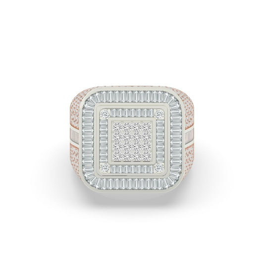Layered Luxe Square Diamond Ring