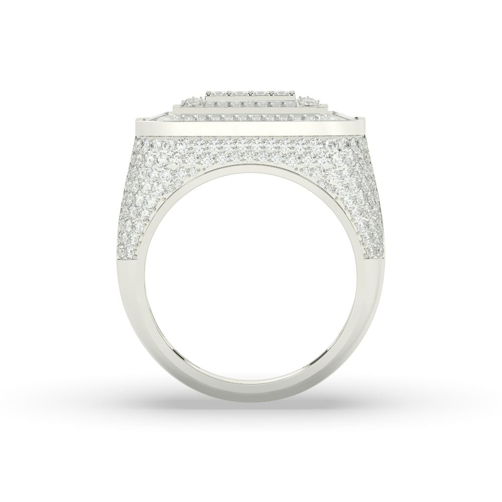 Layered Luxe Square Diamond Ring