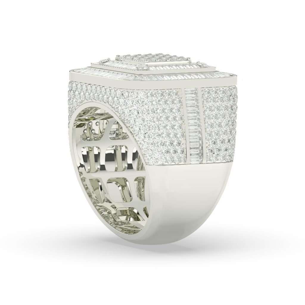 Layered Luxe Square Diamond Ring